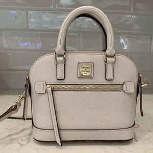 Ecru/White Saffiano Bitsy Dooney & Bourke bag